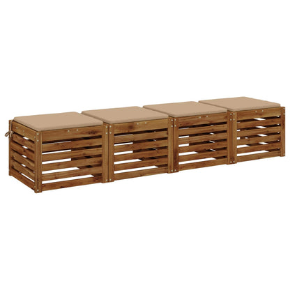 vidaXL 4-Piece Seat Cushions SOEST 4 pcs 100% Polyester Sand