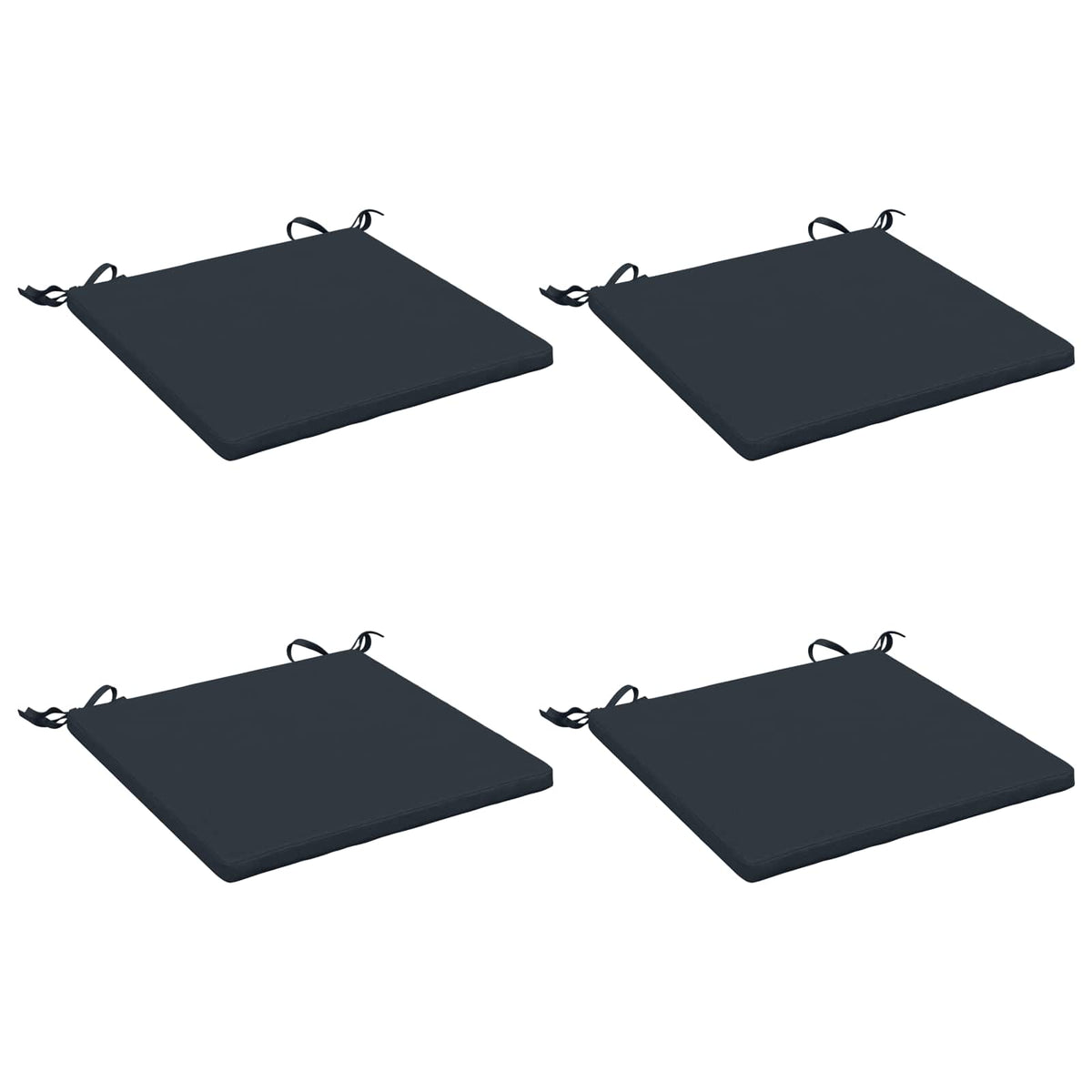 vidaXL Seat Cushions SOEST 4 pcs 100% Polyester Dark Blue