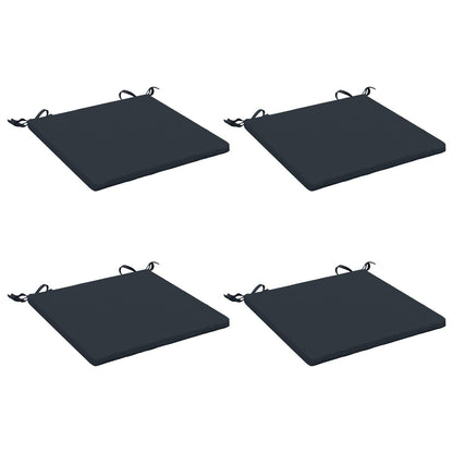 vidaXL Seat Cushions SOEST 4 pcs 100% Polyester Dark Blue