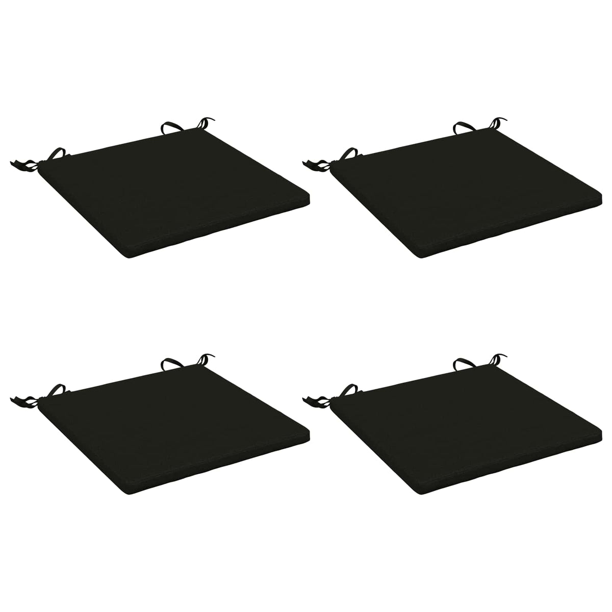 vidaXL 4-Piece Seat Cushions SOEST 4 pcs 100% Polyester Black