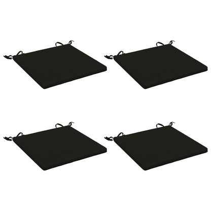 vidaXL 4-Piece Seat Cushions SOEST 4 pcs 100% Polyester Black