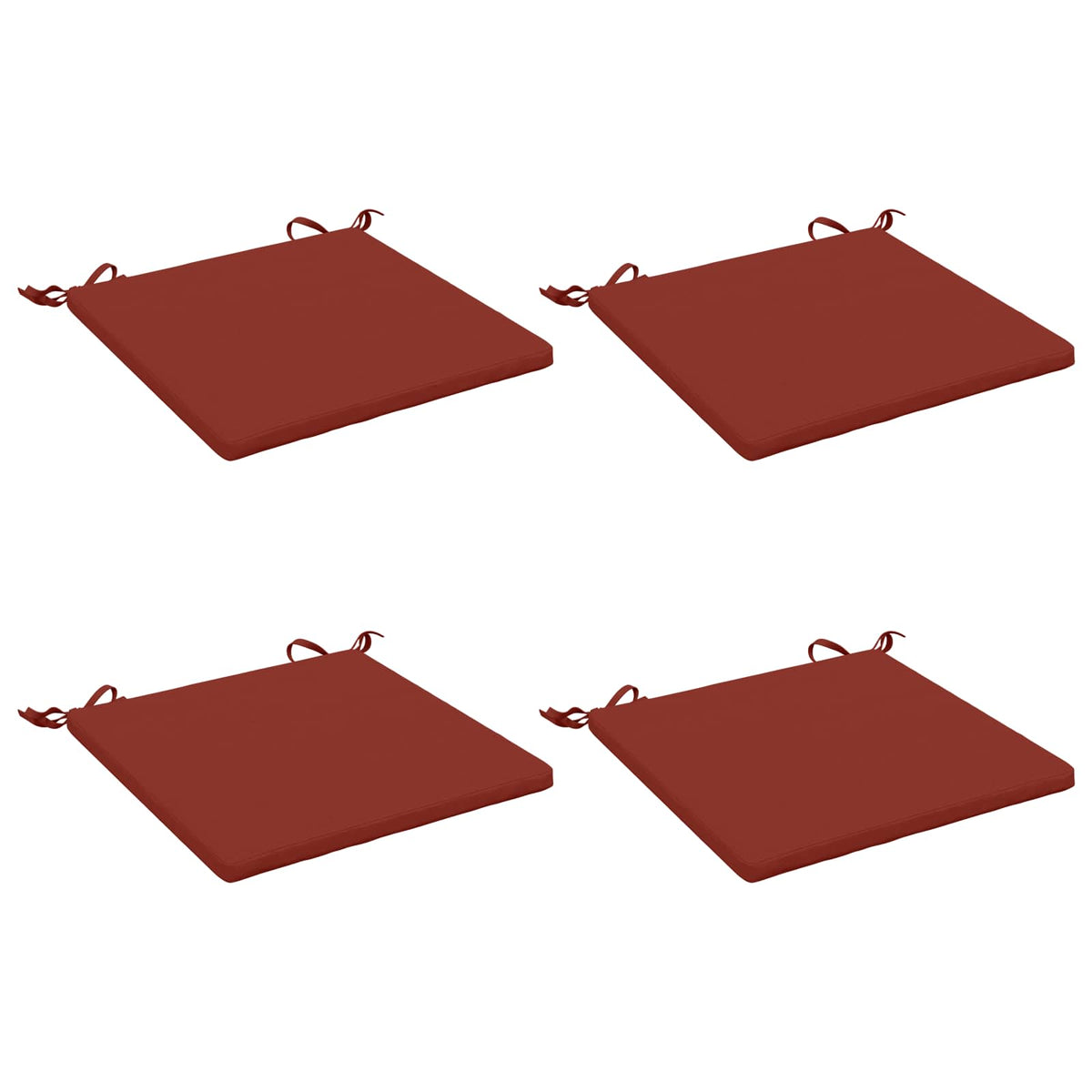 vidaXL 4-Piece Seat Cushions SOEST 4 pcs 100% Polyester Red