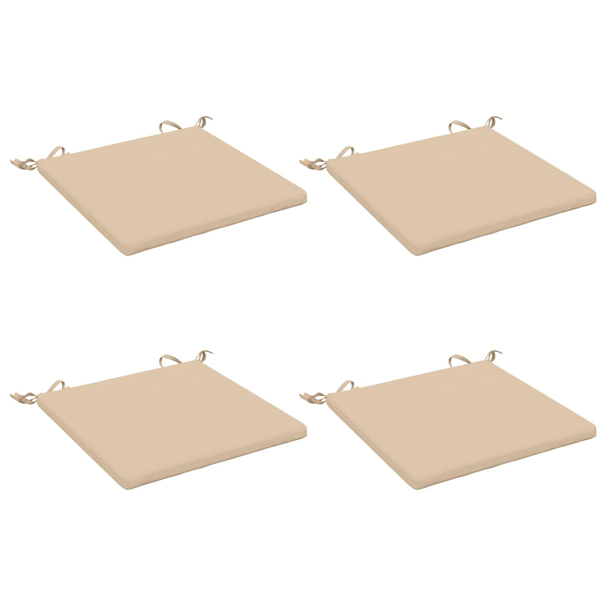 vidaXL 4-Piece Seat Cushions SOEST 4 pcs 100% Polyester Cream