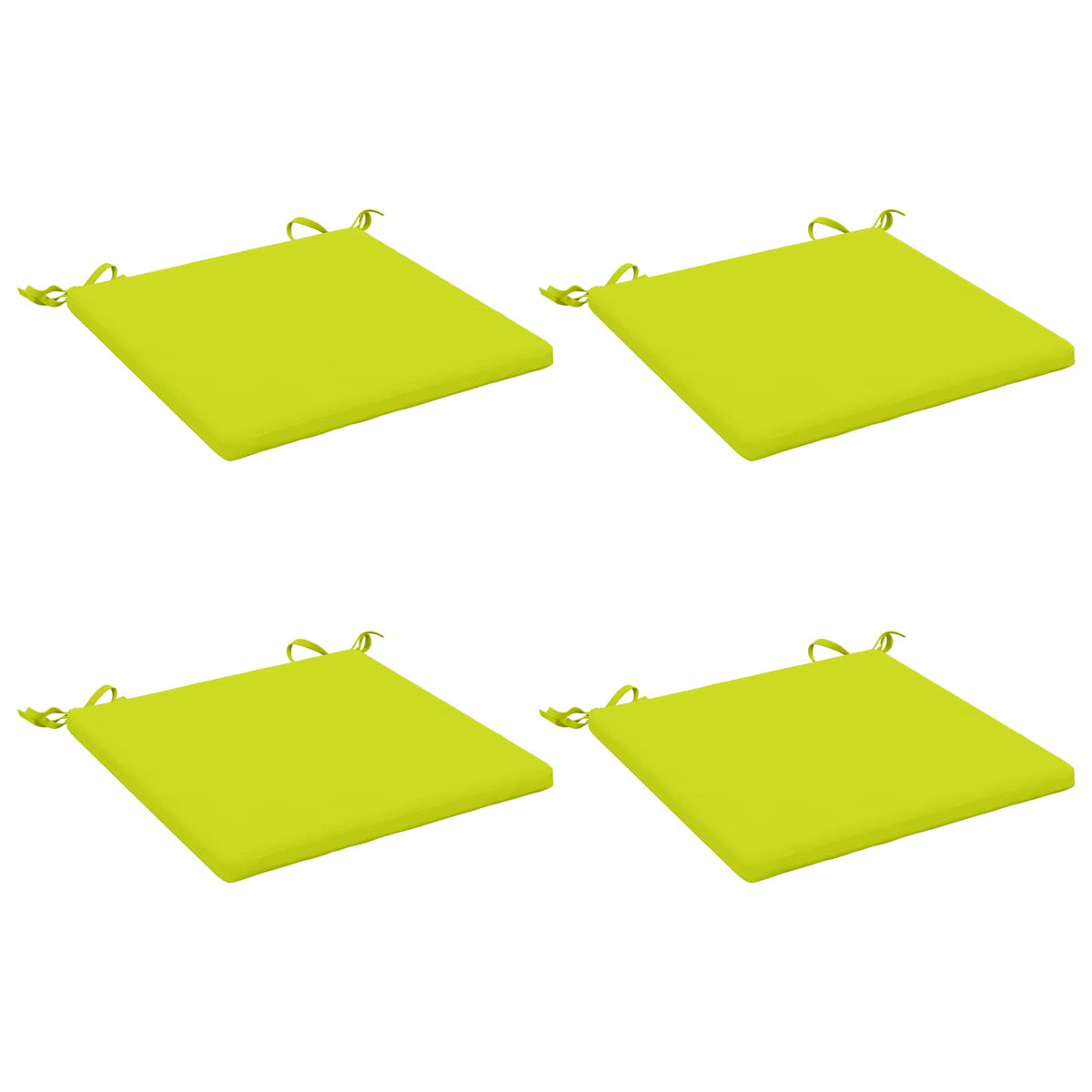 vidaXL 4-Piece Seat Cushions SOEST 4 pcs 100% Polyester Bright Green
