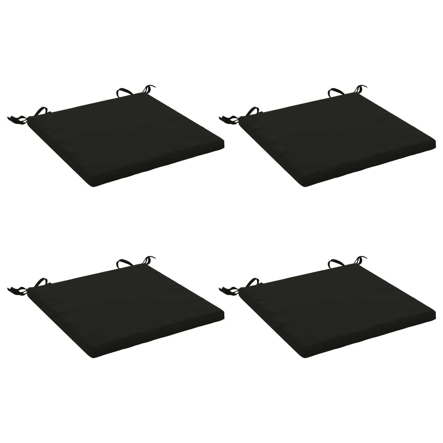 vidaXL 4-Piece Seat Cushions SOEST 4 pcs 100% Polyester Black