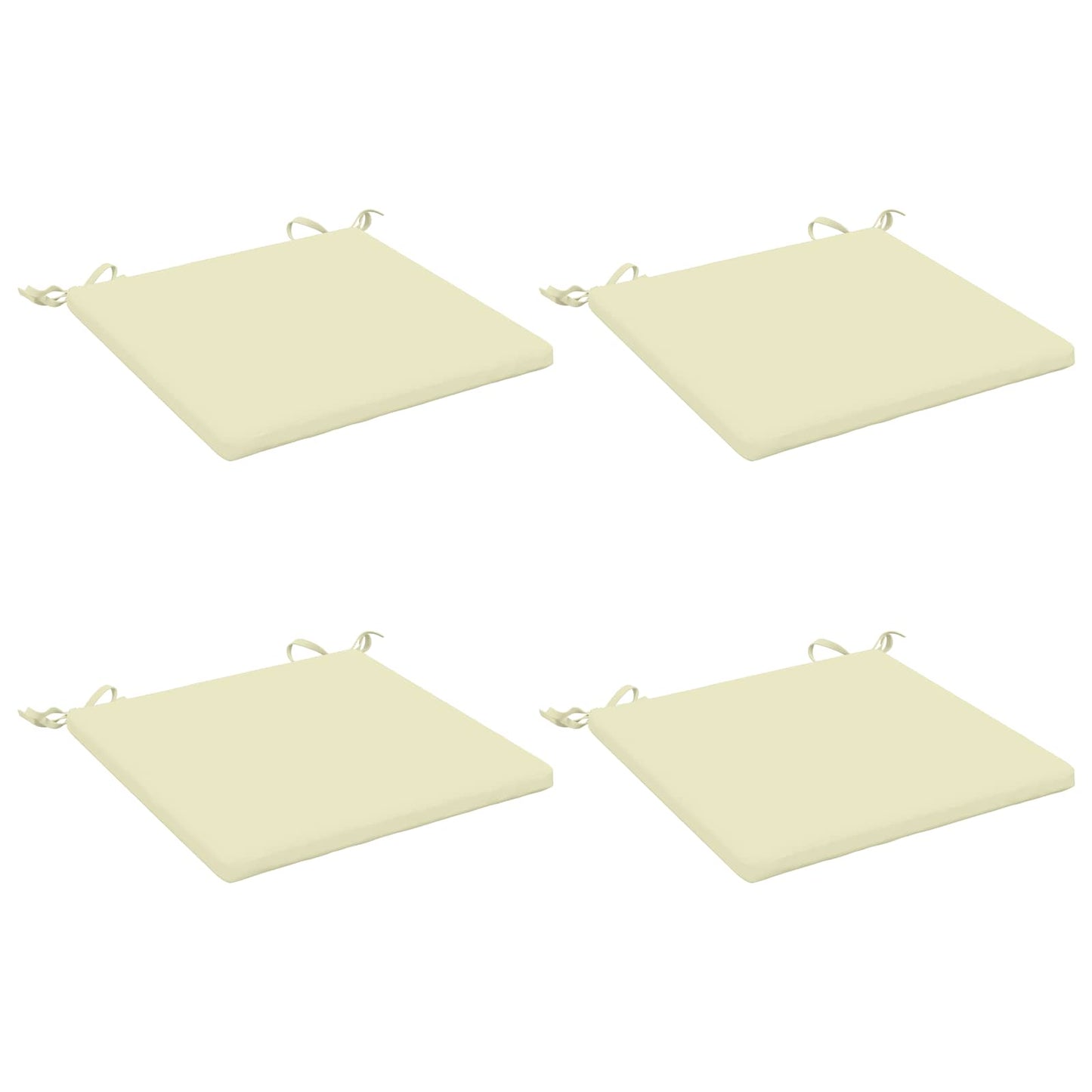 vidaXL 4-Piece Seat Cushions SOEST 4 pcs 100% Polyester Cream