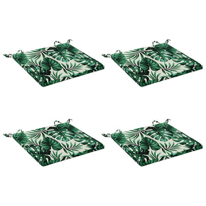 vidaXL 4-Piece Seat Cushions SOEST 4 pcs 100% Polyester Leaf Pattern