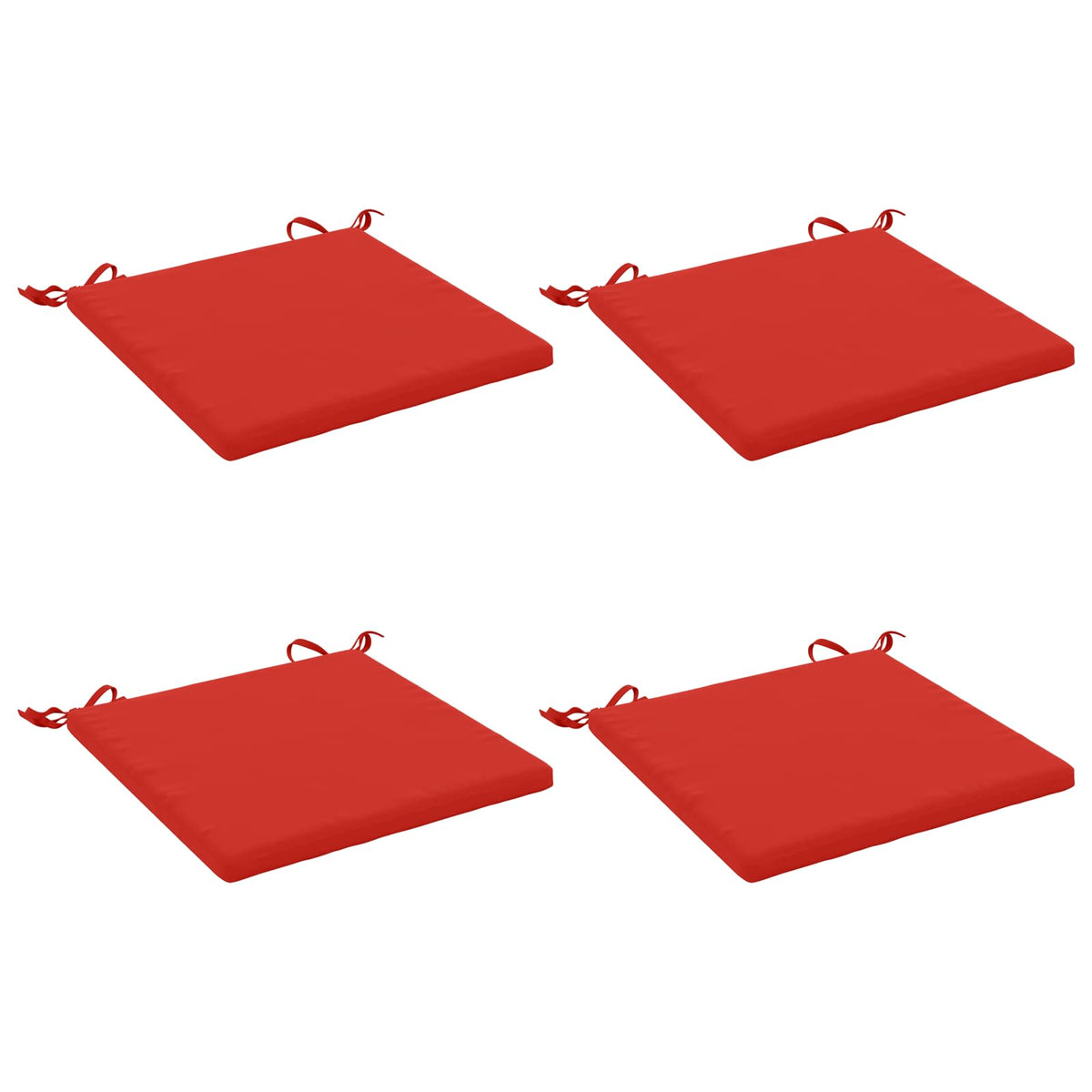 vidaXL 4-Piece Seat Cushions SOEST 4 pcs 100% Polyester Red