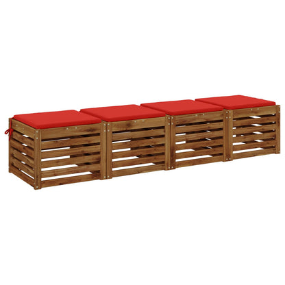 vidaXL 4-Piece Seat Cushions SOEST 4 pcs 100% Polyester Red