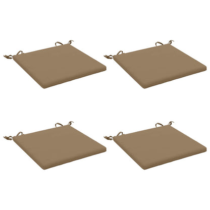 vidaXL 4-Piece Seat Cushions SOEST 4 pcs 100% Polyester Taupe