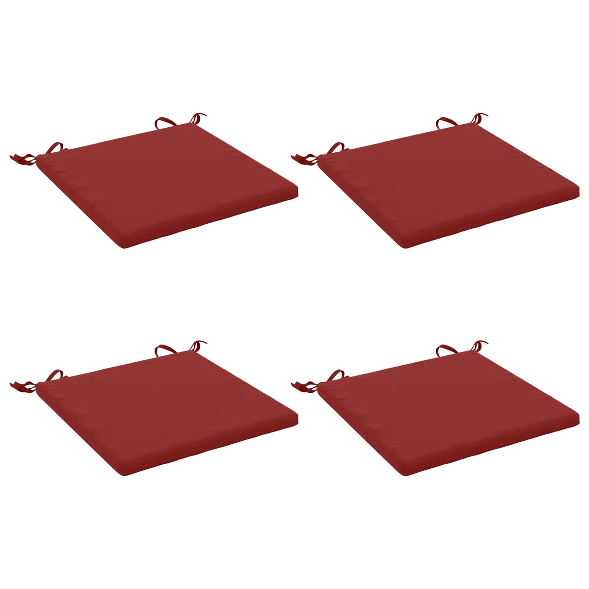 vidaXL 4-Piece Seat Cushions SOEST 4 pcs 100% Polyester Wine Red