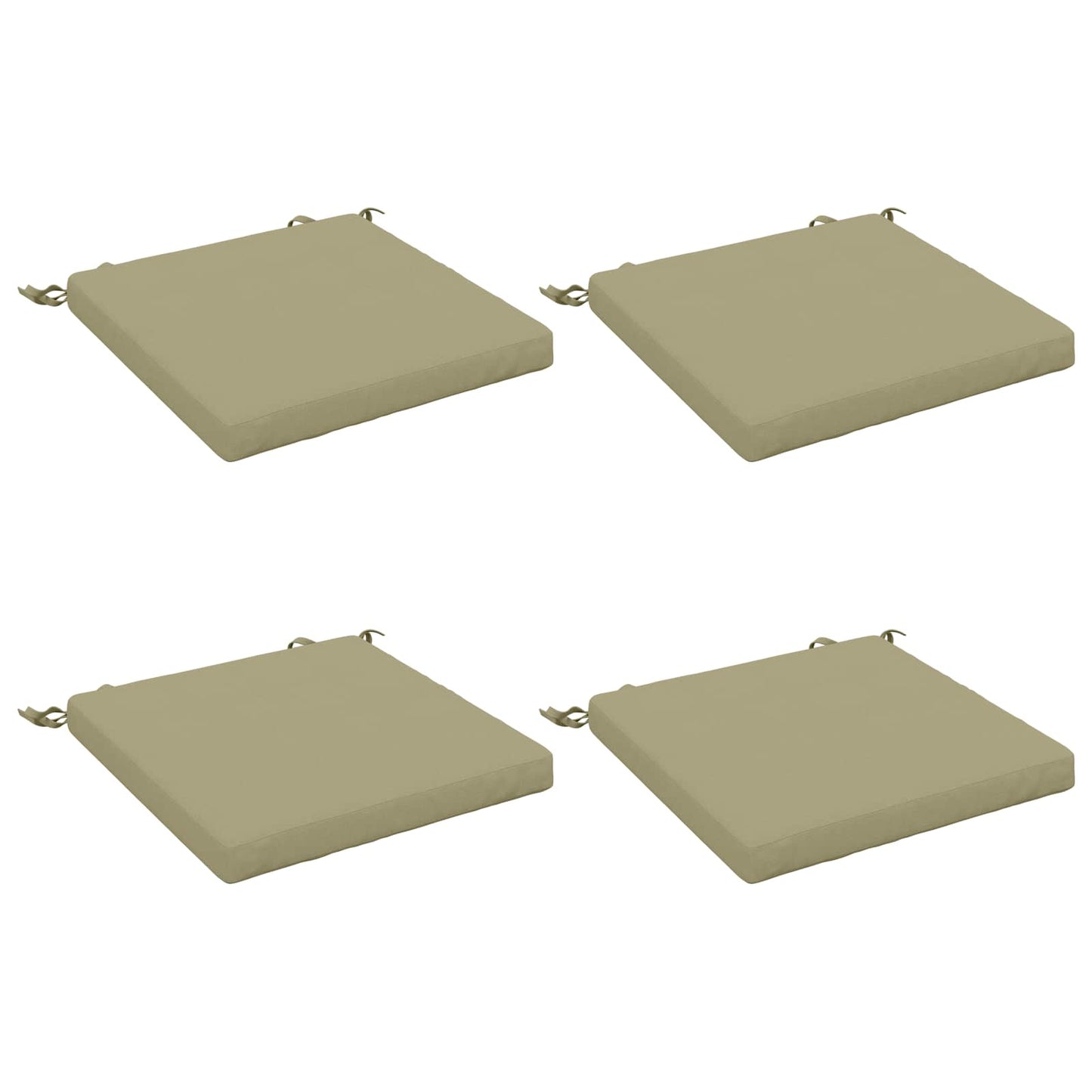 vidaXL 4-Piece Seat Cushions SOEST 4 pcs 100% Polyester Light Green