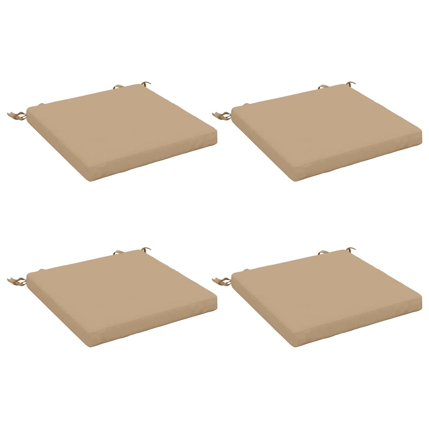 vidaXL 4-Piece Seat Cushions SOEST 4 pcs 100% Polyester Sand