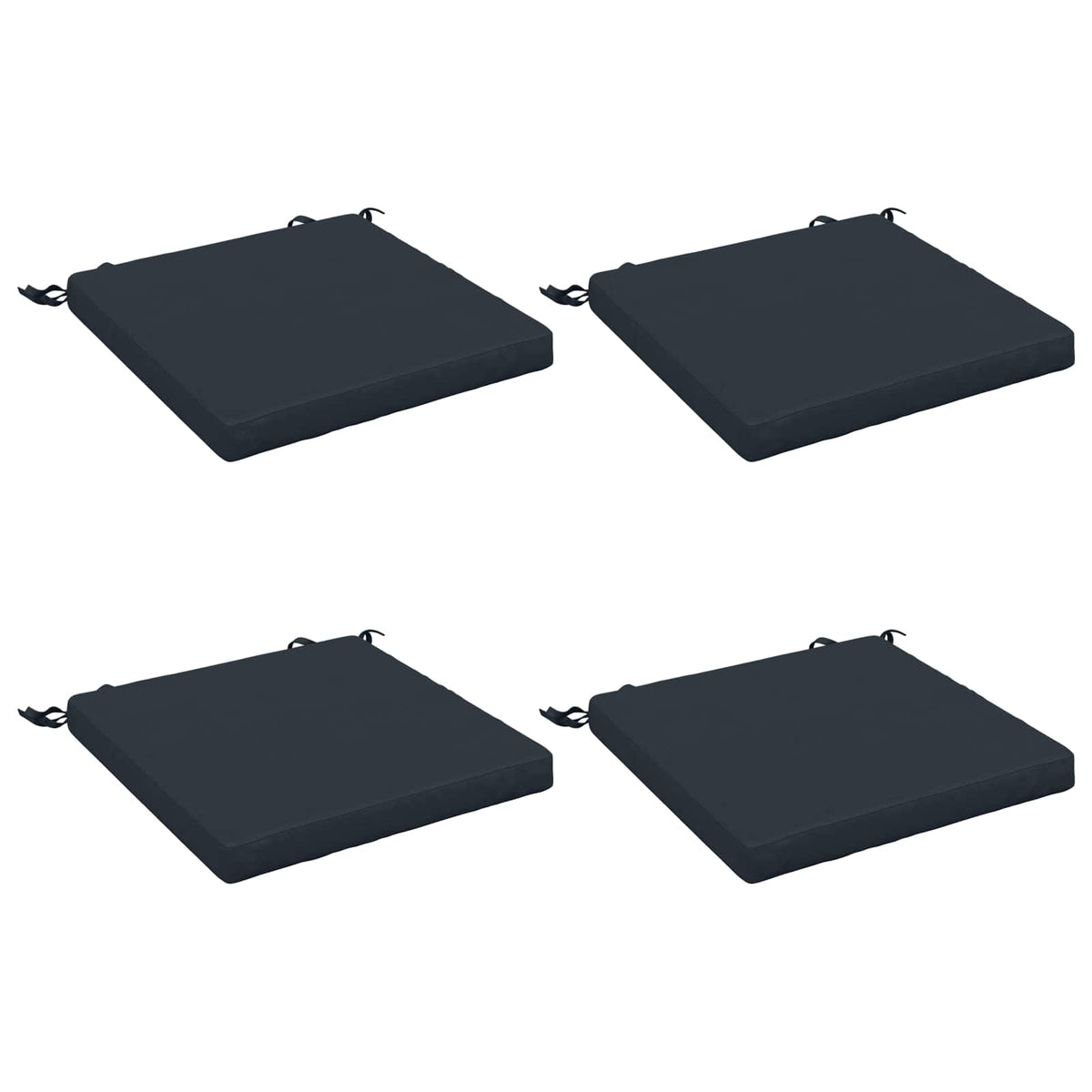 vidaXL Seat Cushions SOEST 4 pcs 100% Polyester Dark Blue