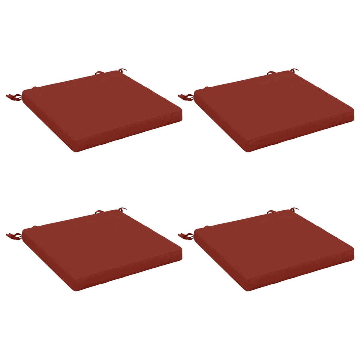 vidaXL 4-Piece Seat Cushions SOEST 4 pcs 100% Polyester Red