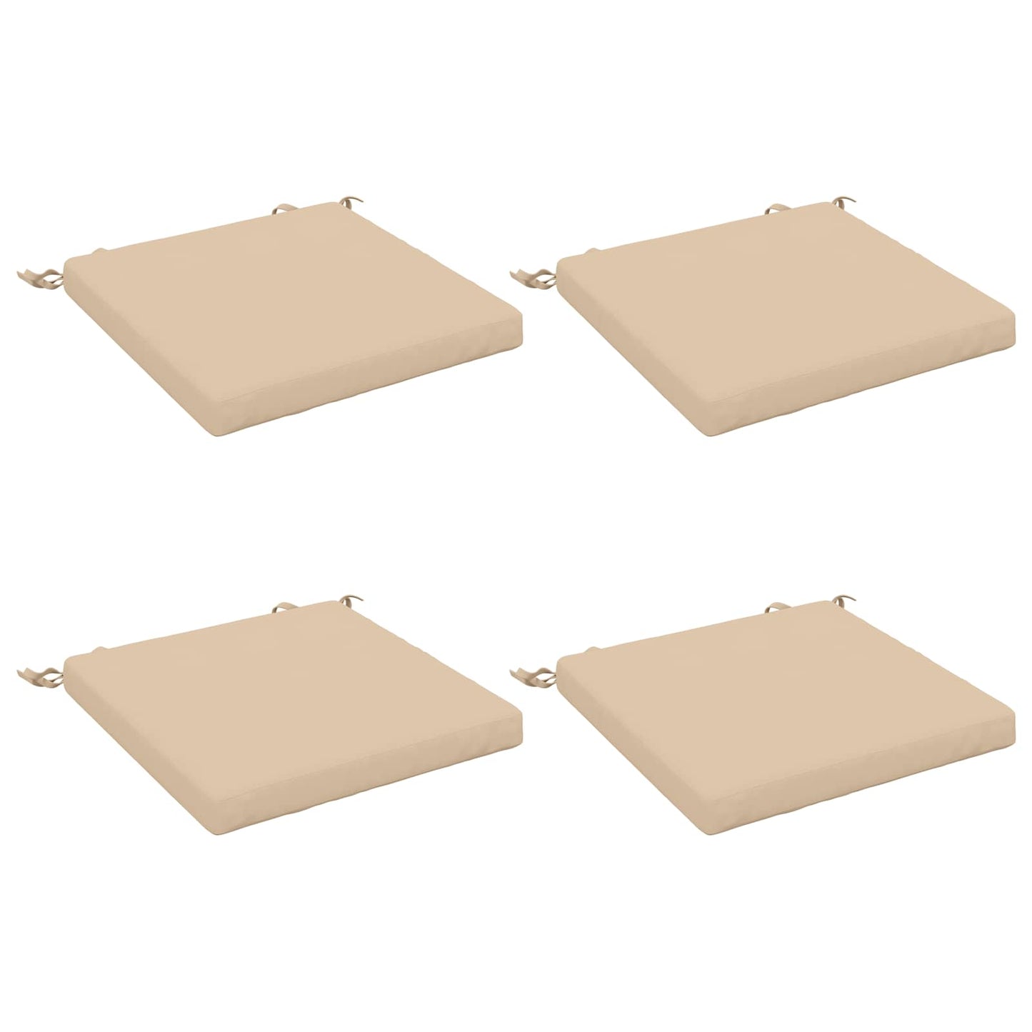vidaXL 4-Piece Seat Cushions SOEST 4 pcs 100% Polyester Cream
