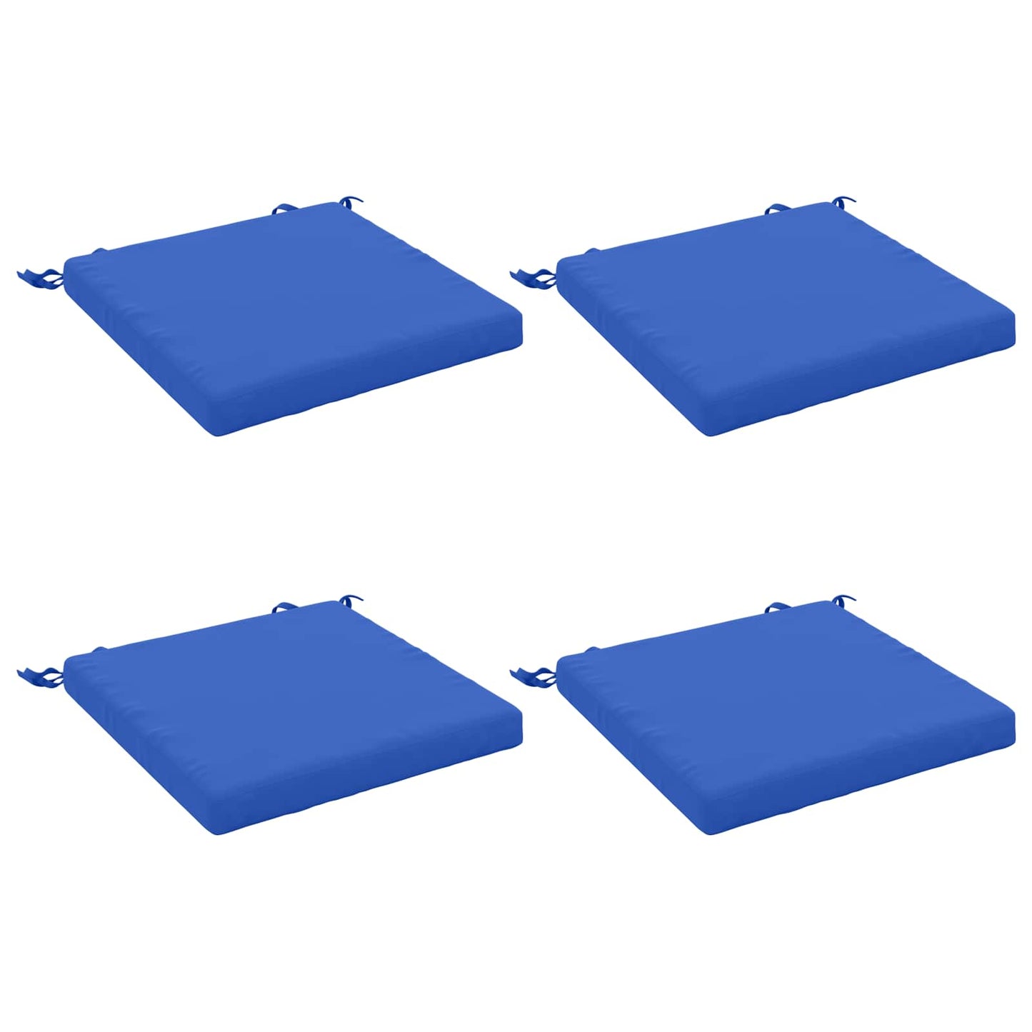 vidaXL 4-Piece Seat Cushions SOEST 4 pcs 100% Polyester Royal Blue