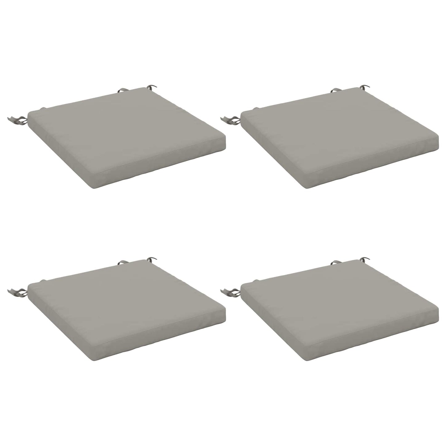 vidaXL 4-Piece Seat Cushions SOEST 4 pcs 100% Polyester Grey