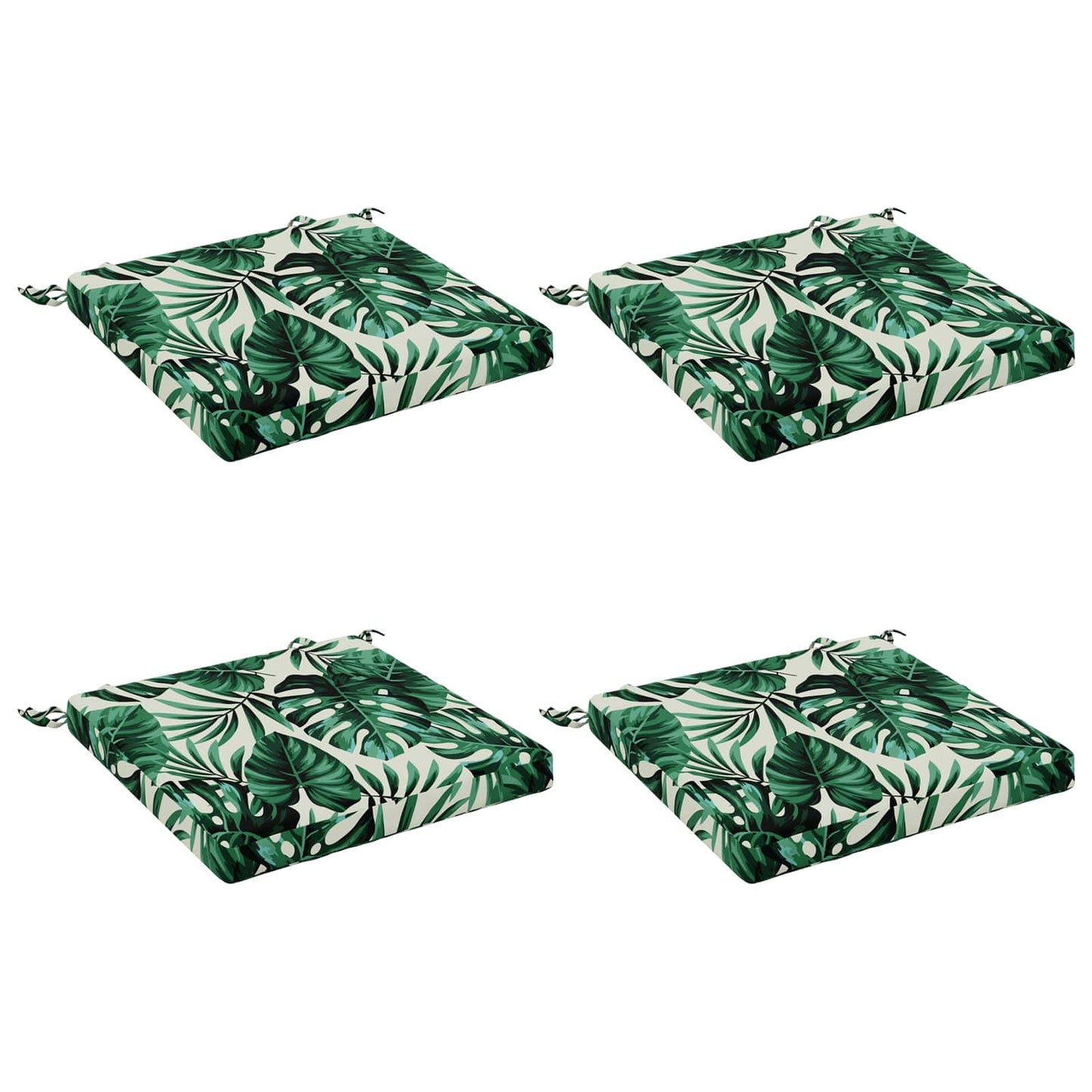 vidaXL 4-Piece Seat Cushions SOEST 4 pcs 100% Polyester Leaf Pattern