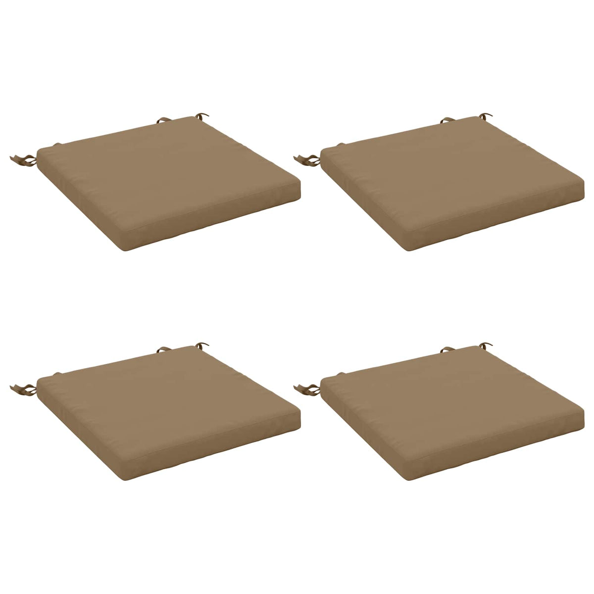 vidaXL 4-Piece Seat Cushions SOEST 4 pcs 100% Polyester Taupe
