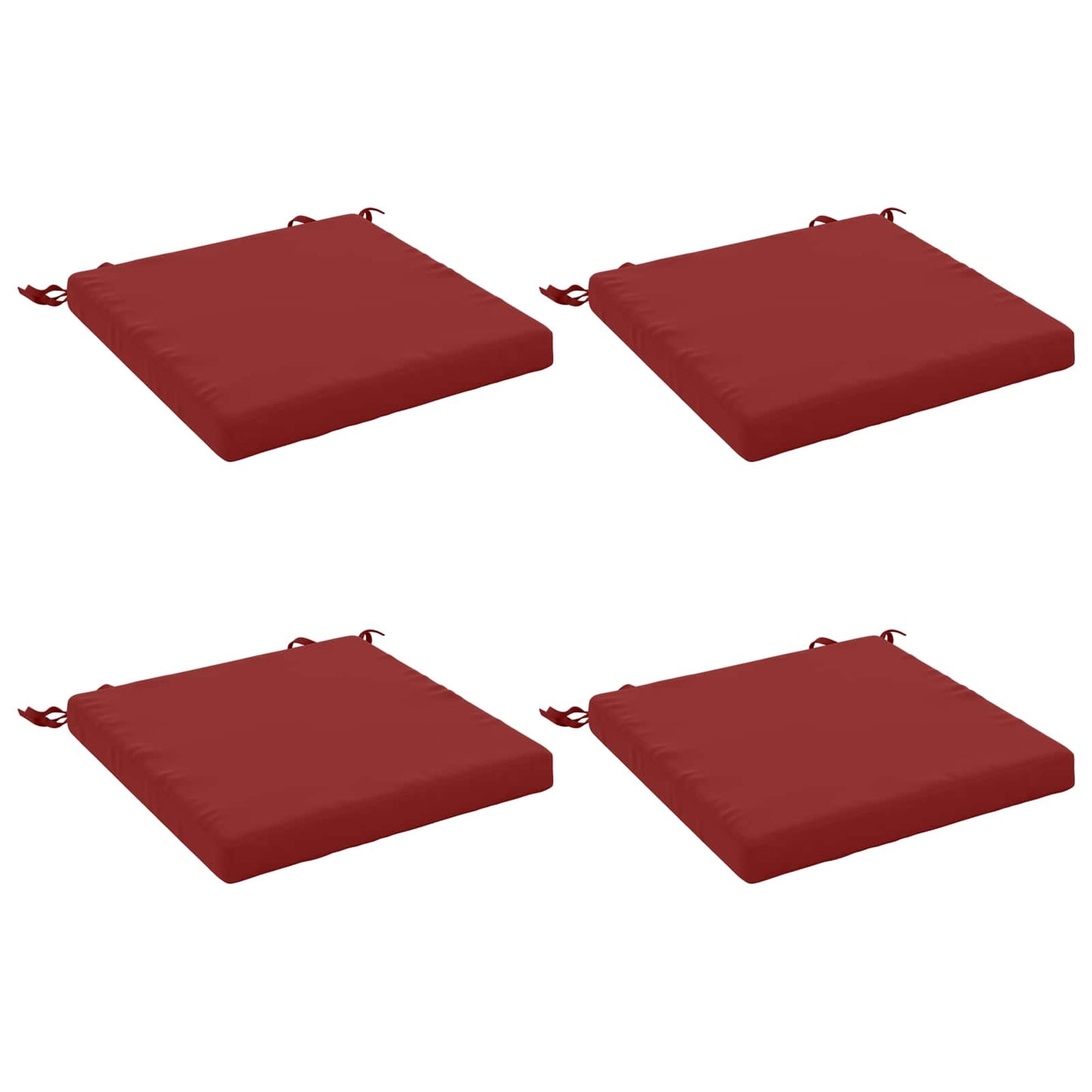 vidaXL 4-Piece Seat Cushions SOEST 4 pcs 100% Polyester Wine Red