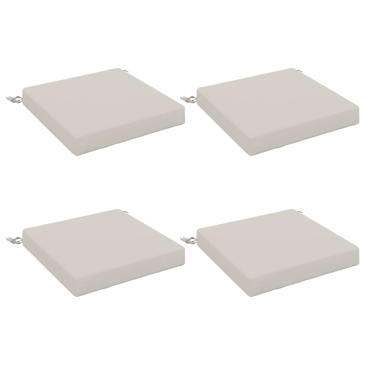 vidaXL 4-Piece Seat Cushions SOEST 4 pcs 100% Polyester White