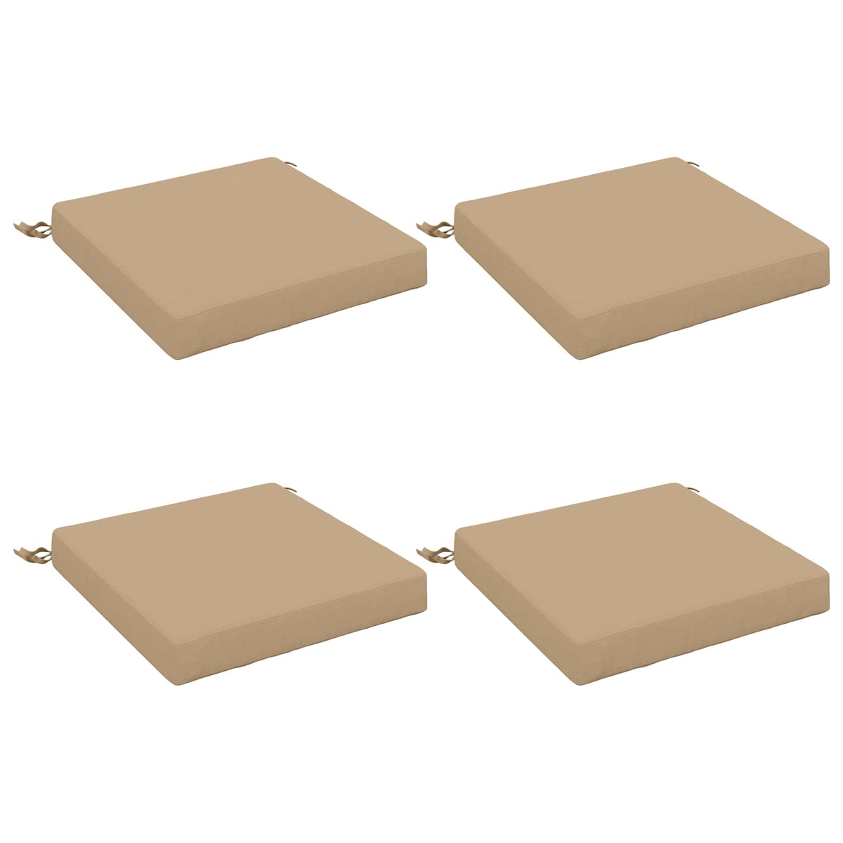 vidaXL 4-Piece Seat Cushions SOEST 4 pcs 100% Polyester Sand