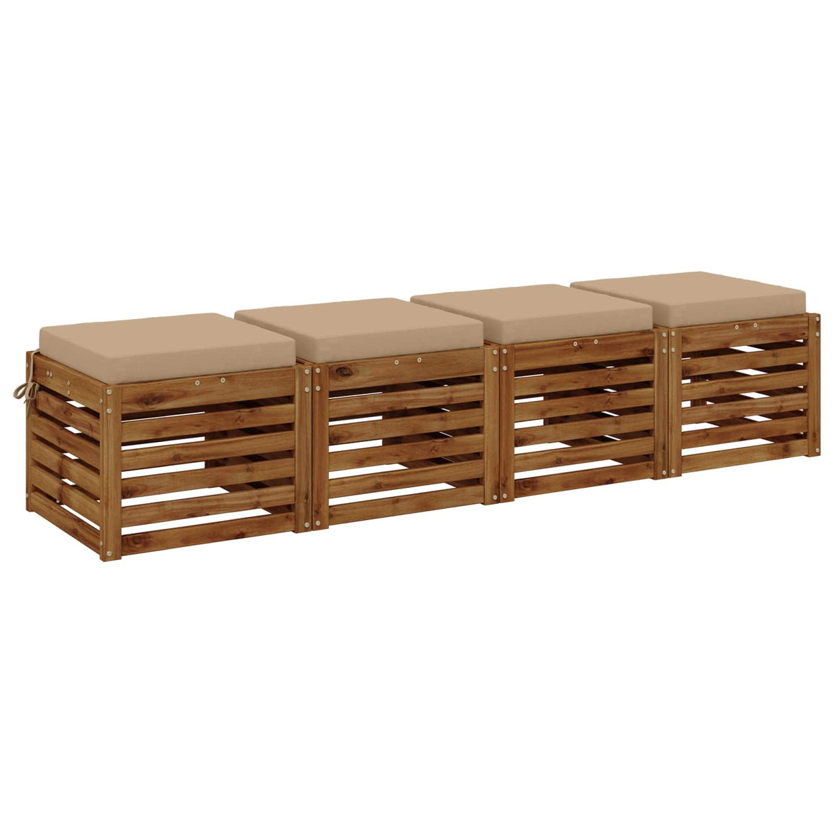 vidaXL 4-Piece Seat Cushions SOEST 4 pcs 100% Polyester Sand