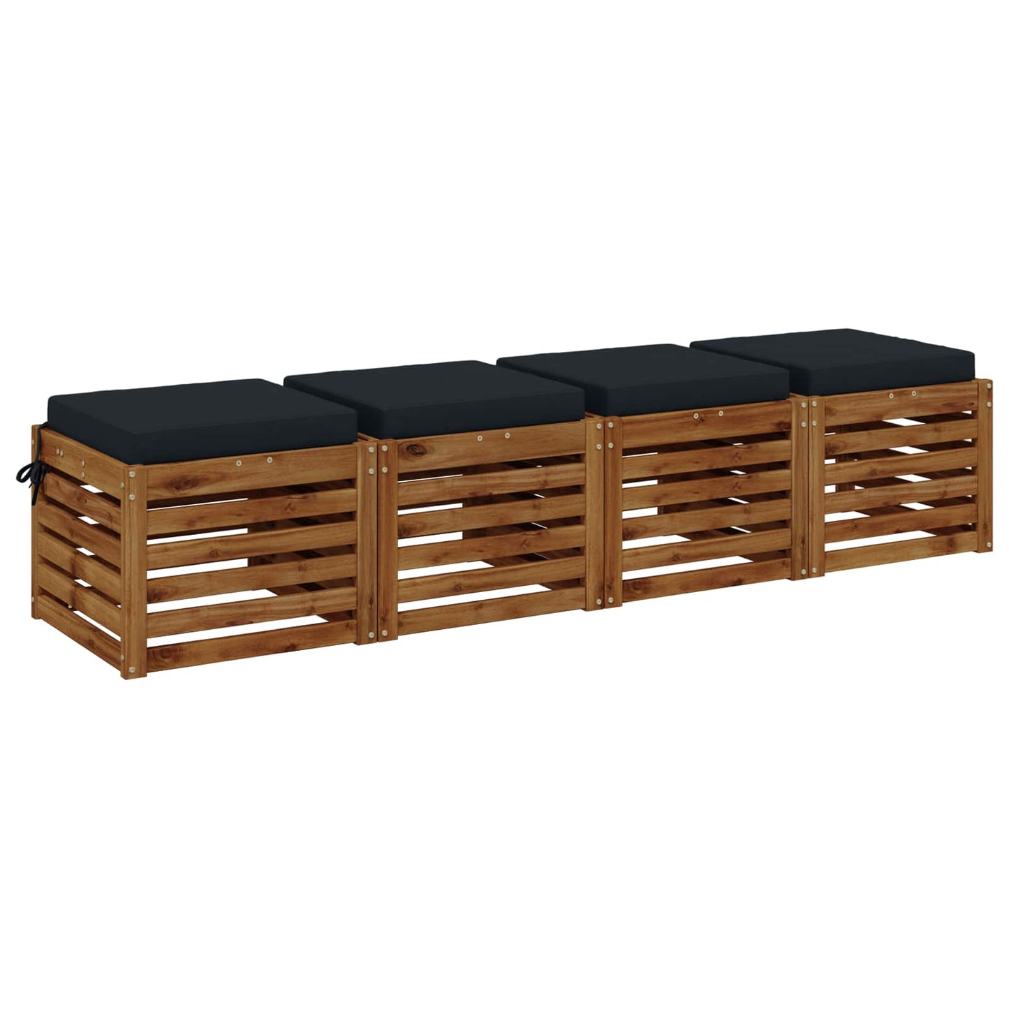 vidaXL 4-Piece Seat Cushions SOEST 4 pcs 100% Polyester Dark Blue