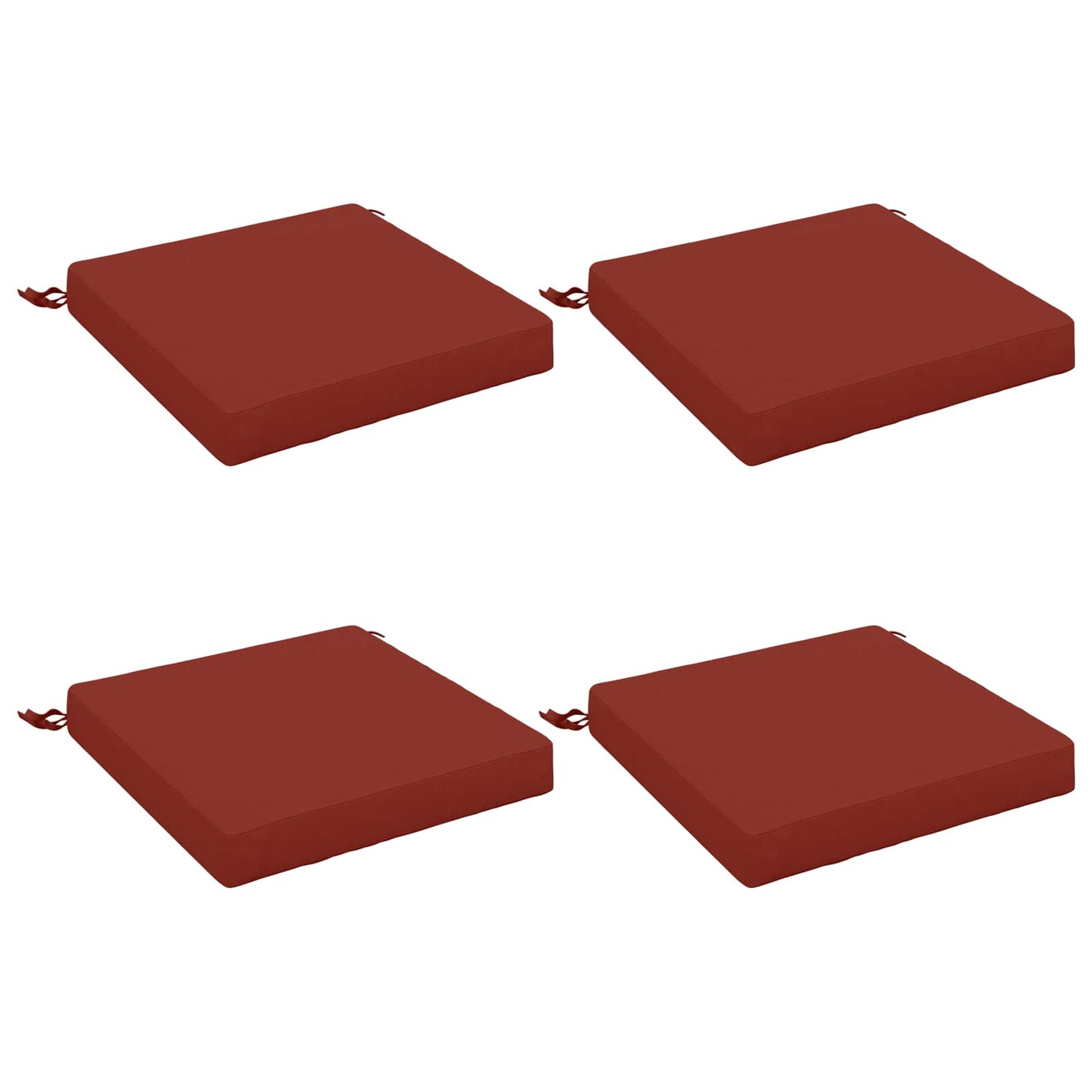 vidaXL 4-Piece Seat Cushions SOEST 4 pcs 100% Polyester Red