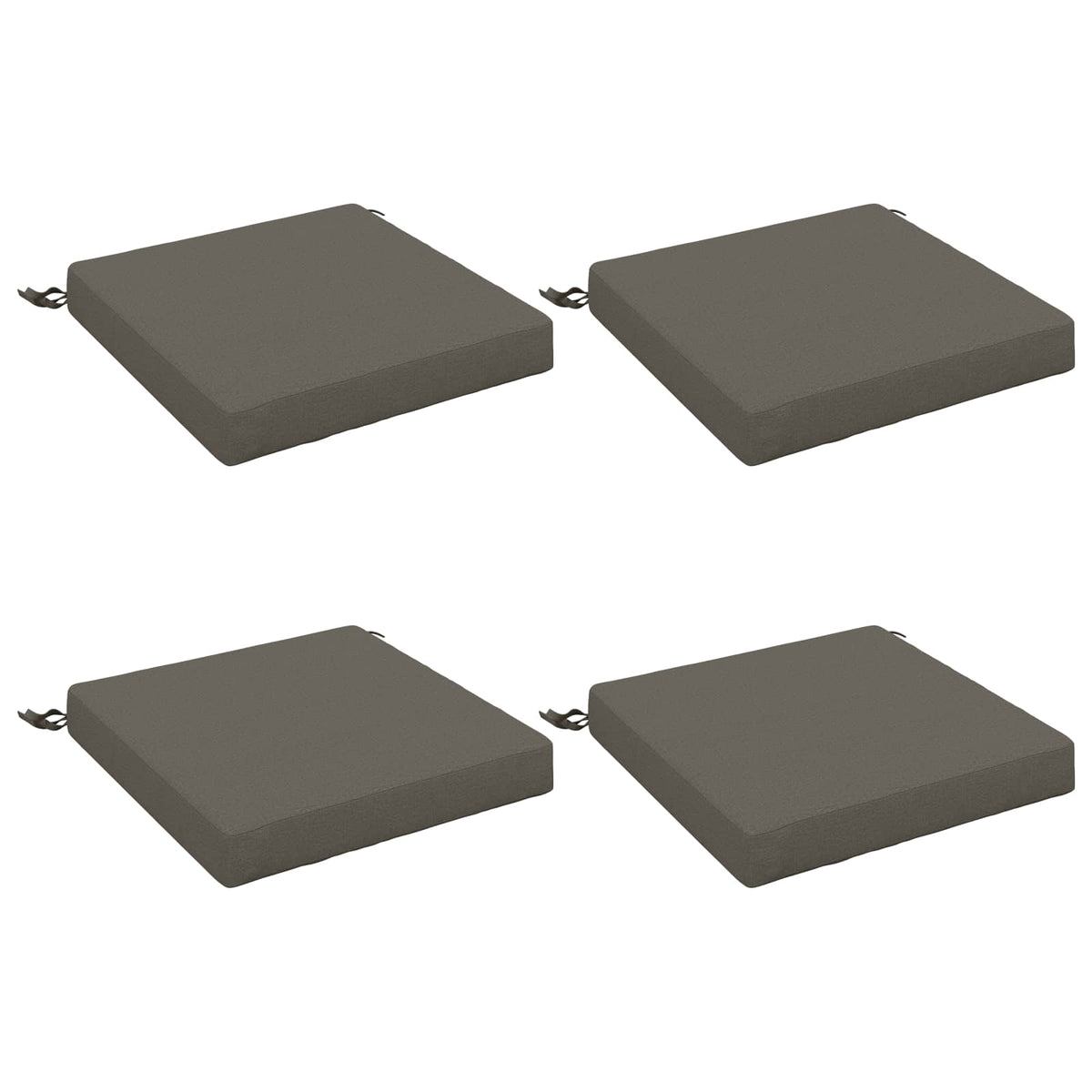 vidaXL 4-Piece Seat Cushions SOEST 4 pcs 100% Polyester Grey