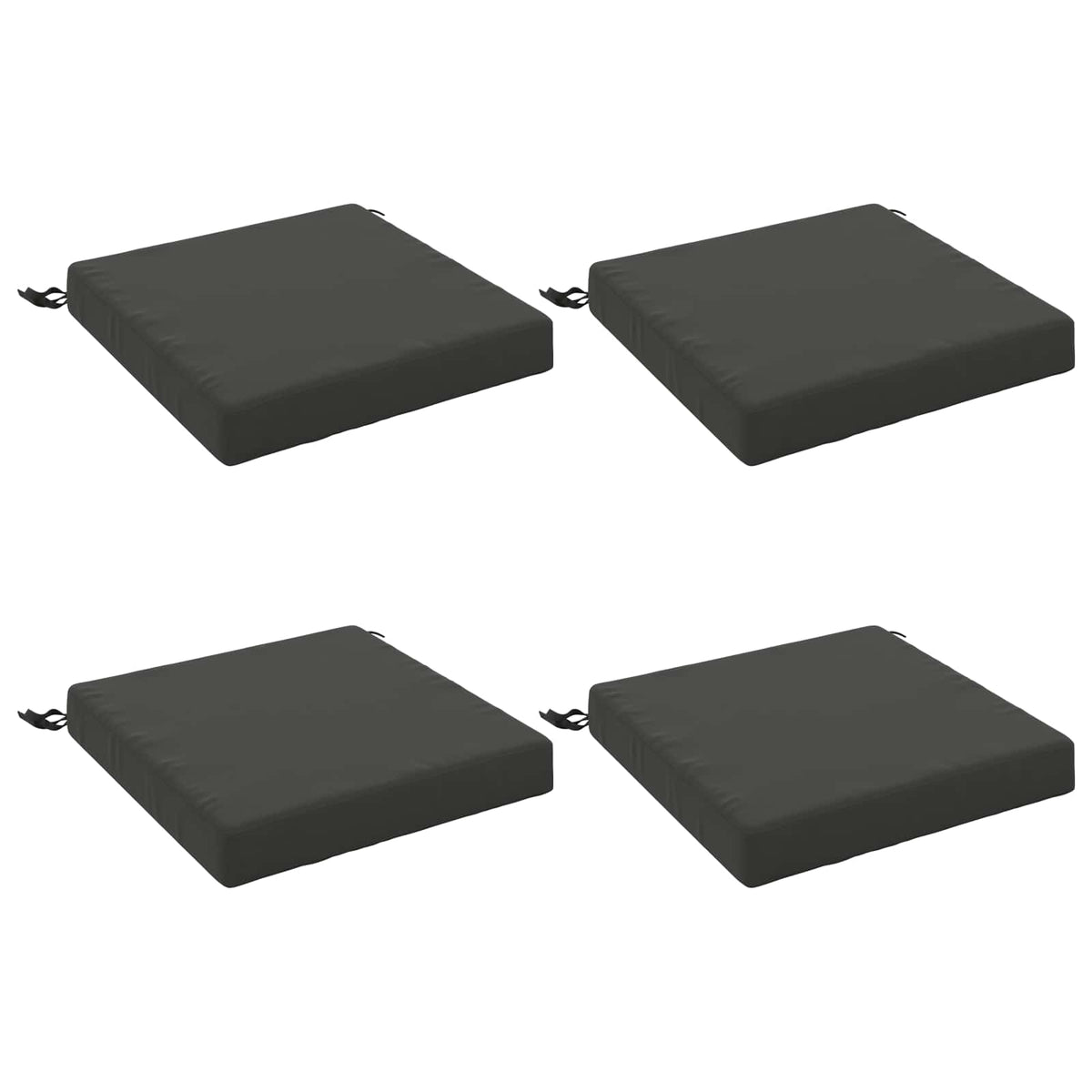 vidaXL 4-Piece Seat Cushions SOEST 4 pcs 100% Polyester Anthracite