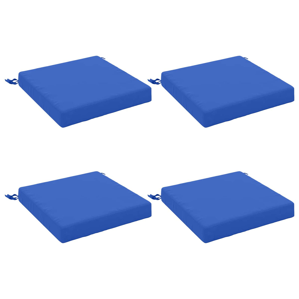 vidaXL 4-Piece Seat Cushions SOEST 4 pcs 100% Polyester Royal Blue