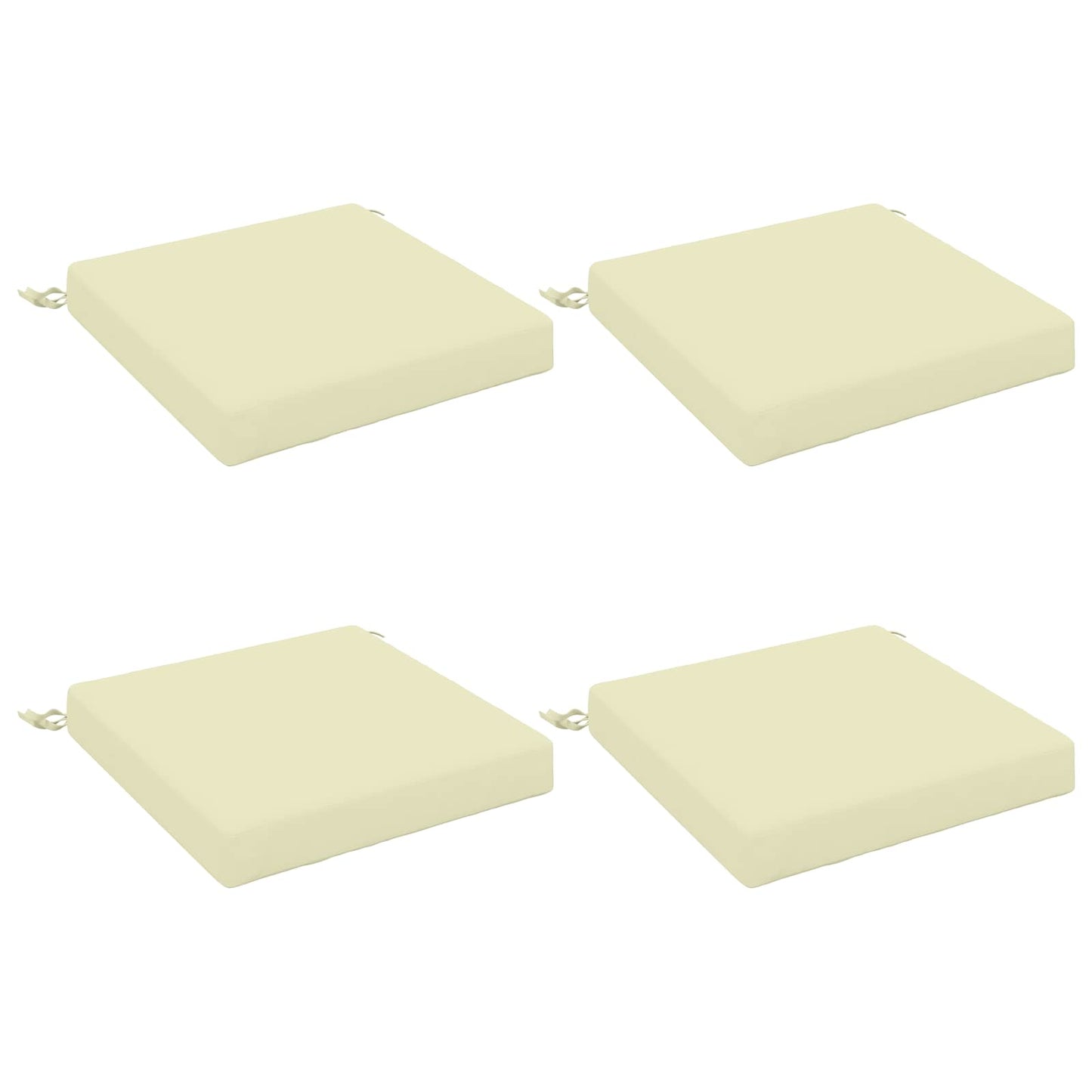 vidaXL 4-Piece Seat Cushions SOEST 4 pcs 100% Polyester Cream