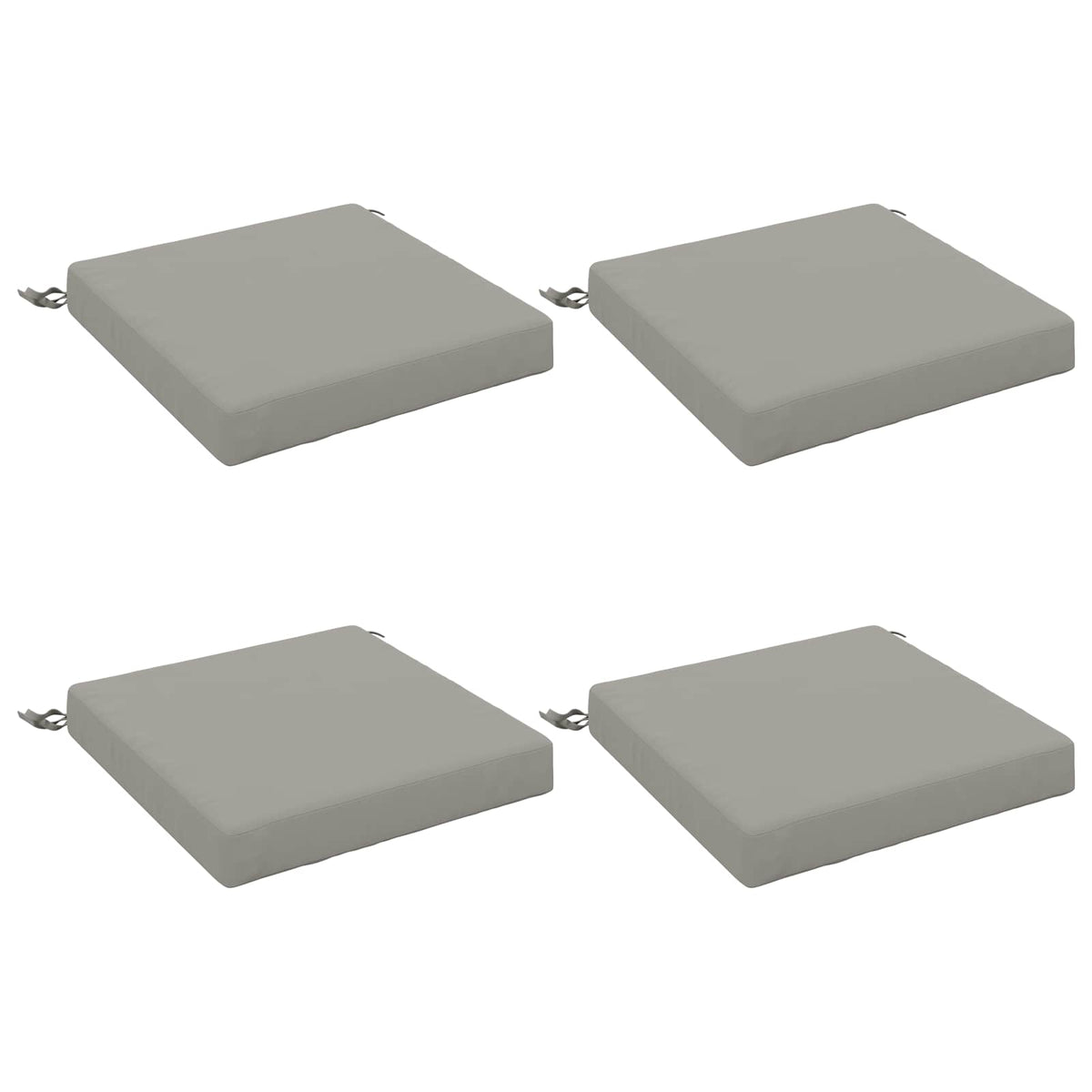 vidaXL 4-Piece Seat Cushions SOEST 4 pcs 100% Polyester Grey