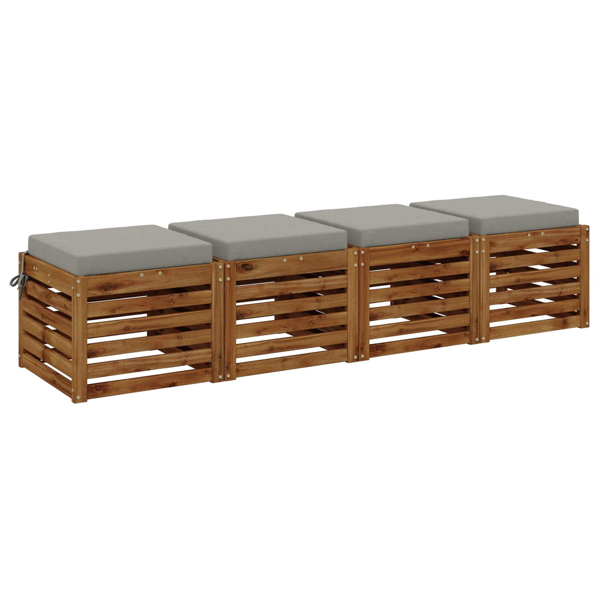 vidaXL 4-Piece Seat Cushions SOEST 4 pcs 100% Polyester Grey