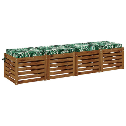 vidaXL 4-Piece Seat Cushions SOEST 4 pcs 100% Polyester Leaf Pattern