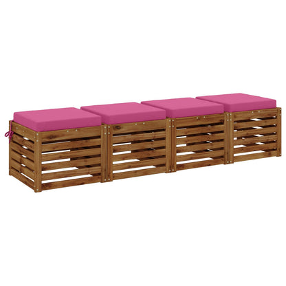 vidaXL 4-Piece Seat Cushions SOEST 4 pcs 100% Polyester Pink