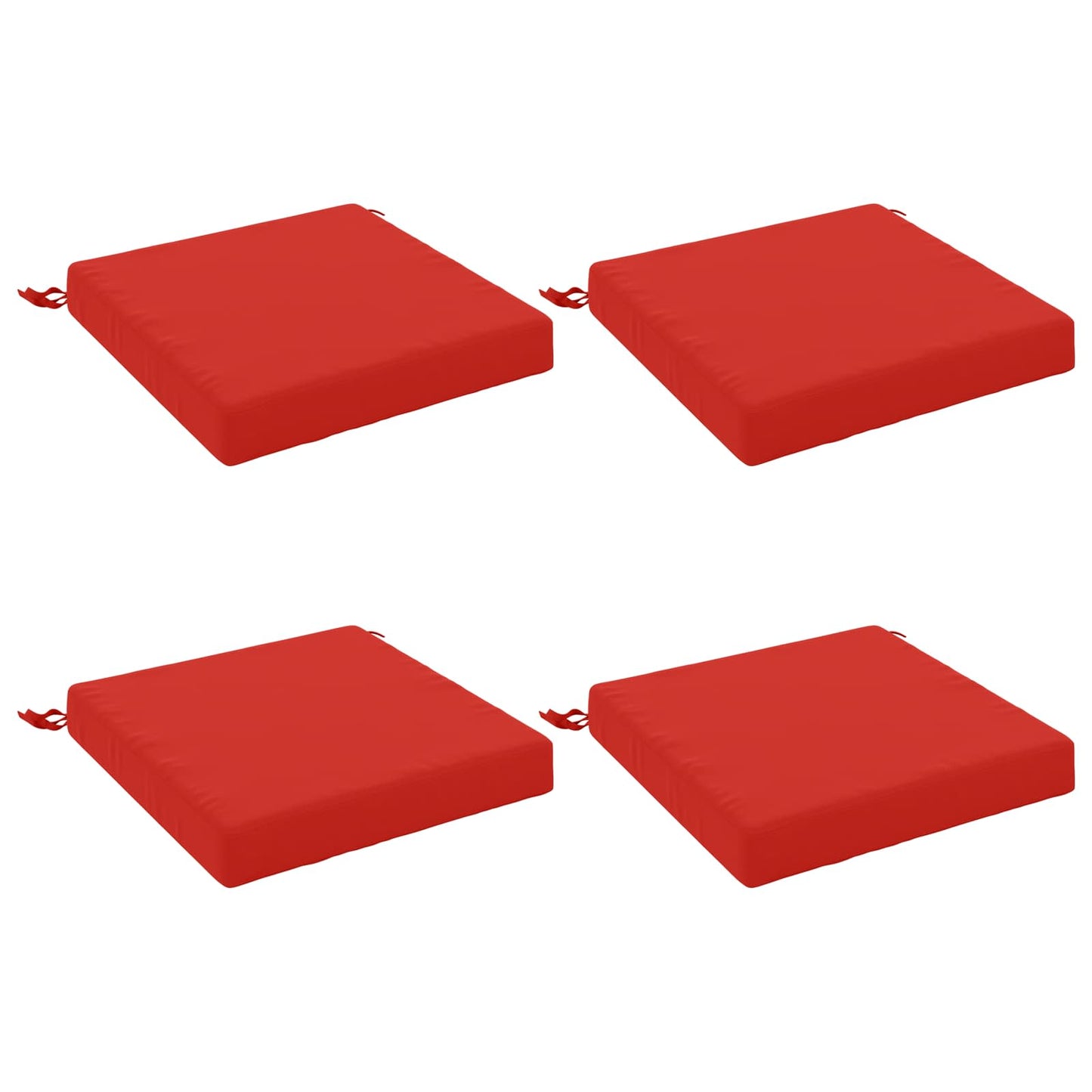 vidaXL 4-Piece Seat Cushions SOEST 4 pcs 100% Polyester Red