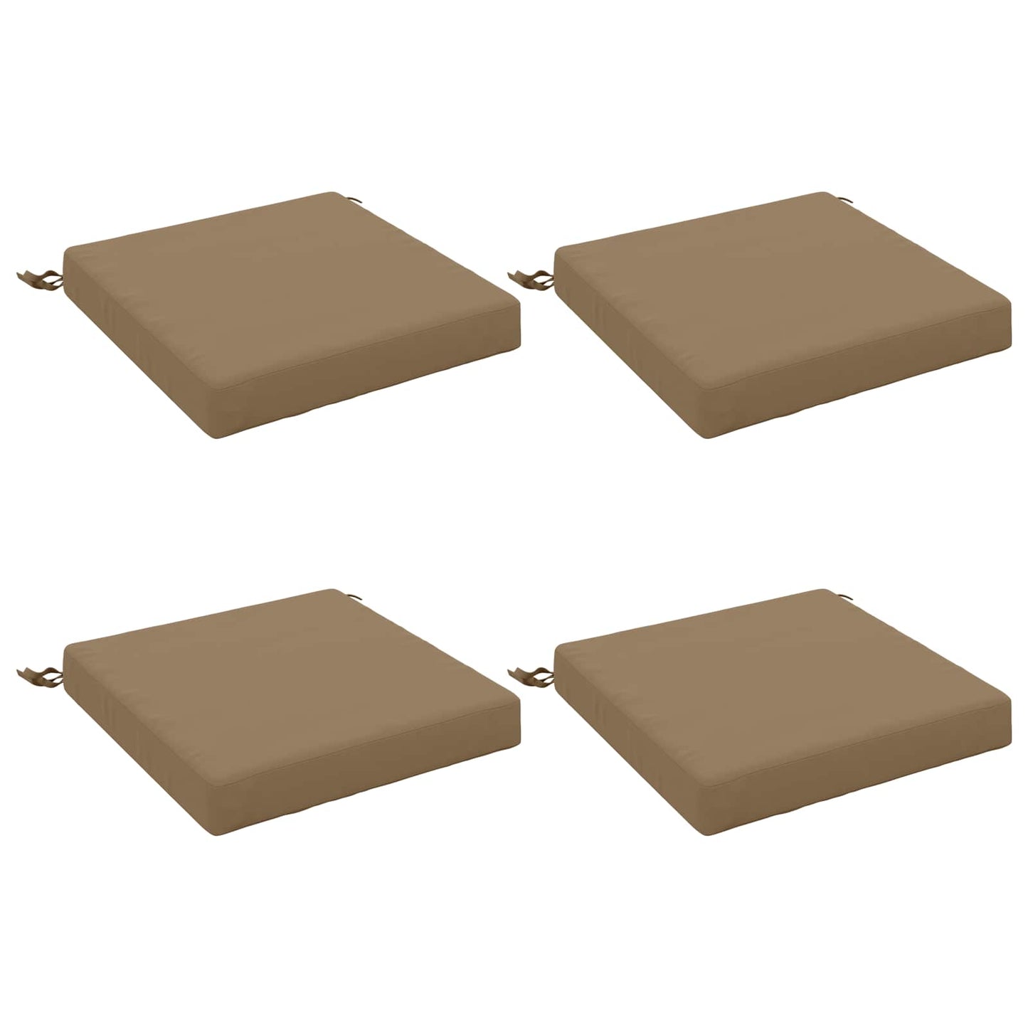 vidaXL 4-Piece Seat Cushions SOEST 4 pcs 100% Polyester Taupe
