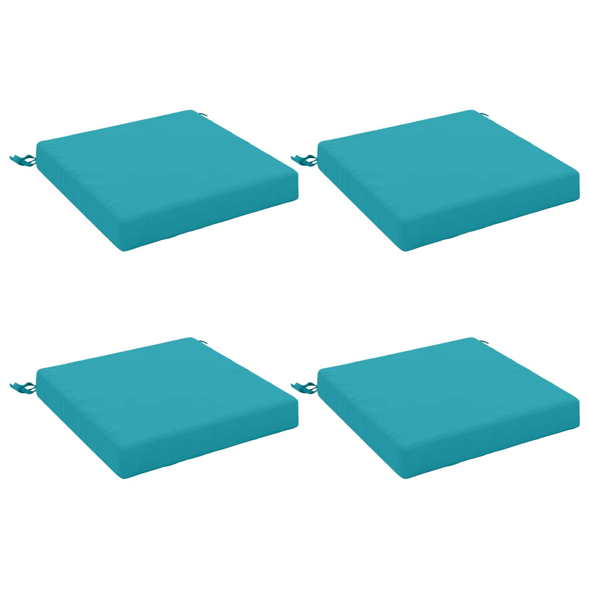 vidaXL 4-Piece Seat Cushions SOEST 4 pcs 100% Polyester Turquoise