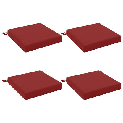 vidaXL 4-Piece Seat Cushions SOEST 4 pcs 100% Polyester Wine Red