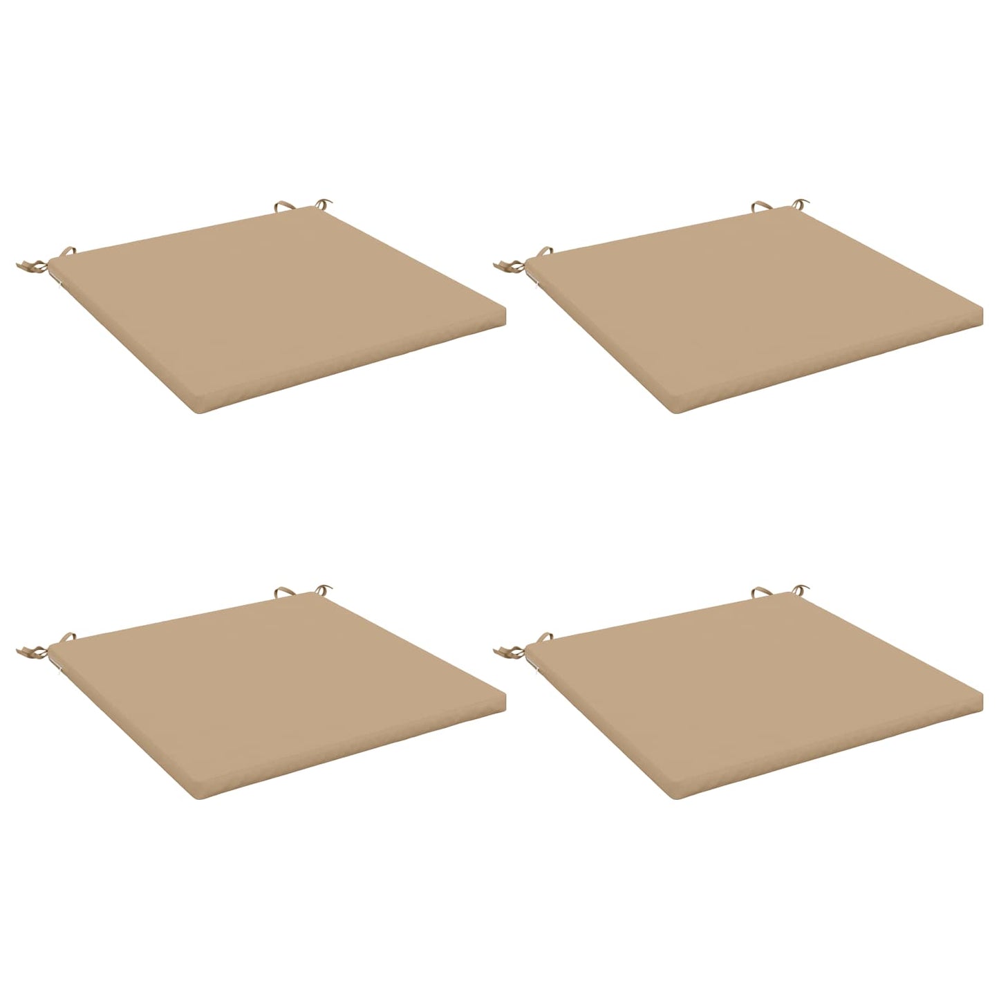 vidaXL 4-Piece Seat Cushions SOEST 4 pcs 100% Polyester Sand