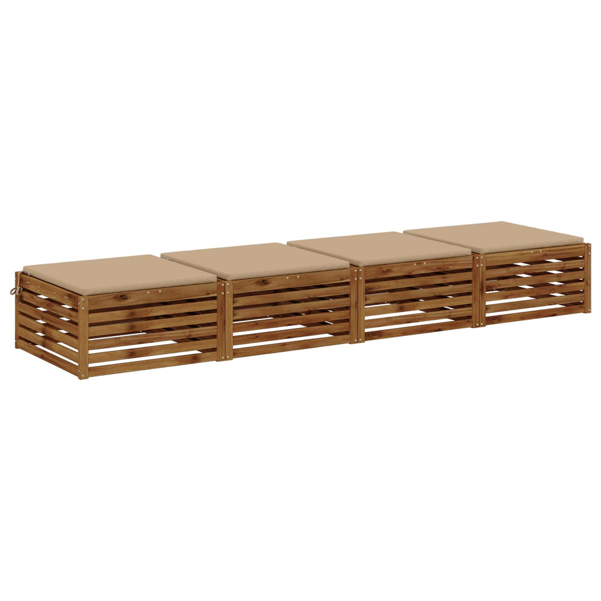 vidaXL 4-Piece Seat Cushions SOEST 4 pcs 100% Polyester Sand