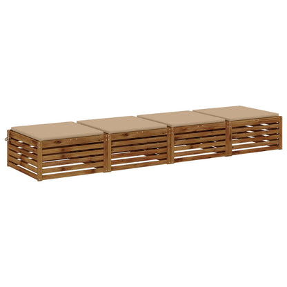 vidaXL 4-Piece Seat Cushions SOEST 4 pcs 100% Polyester Sand