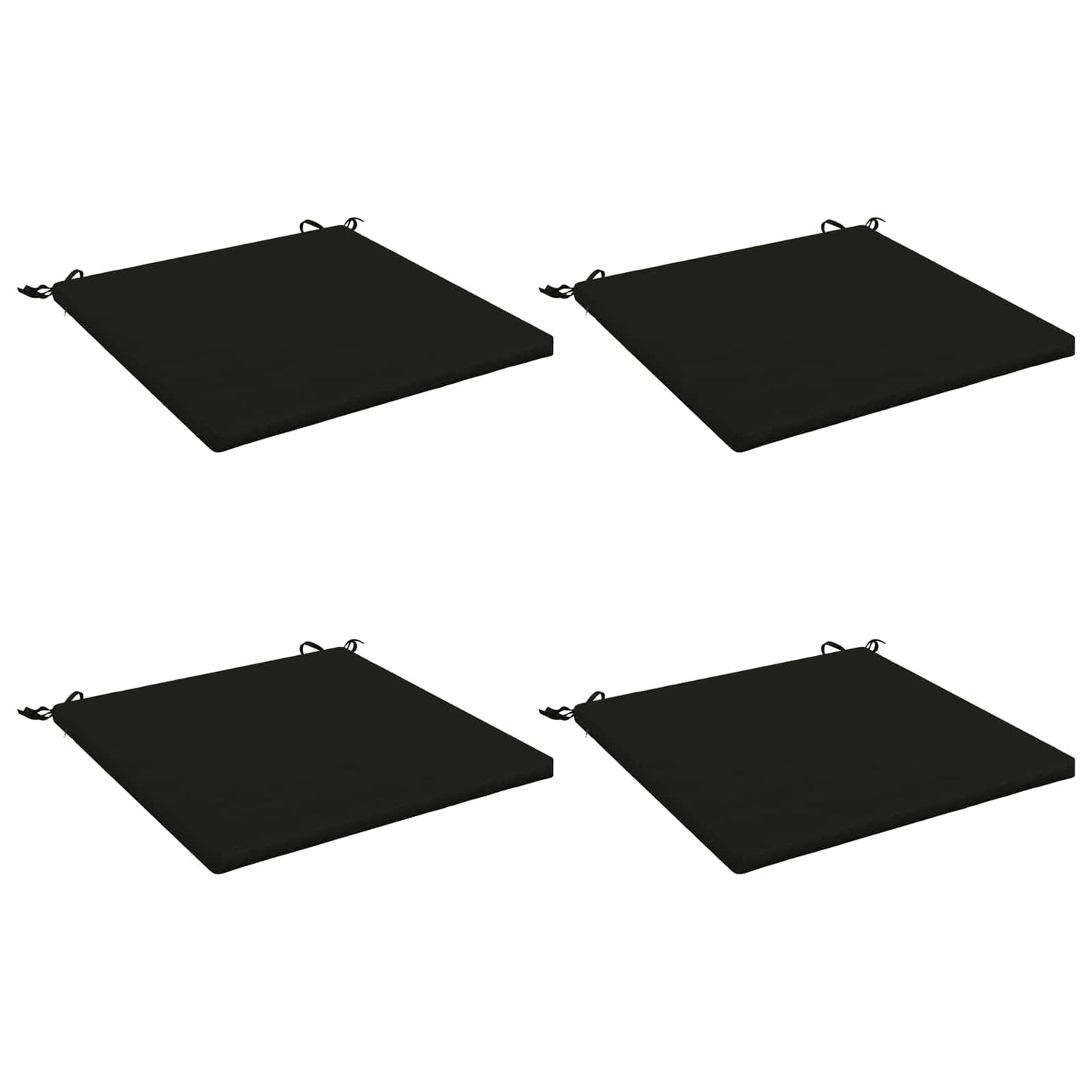 vidaXL 4-Piece Seat Cushions SOEST 4 pcs 100% Polyester Black