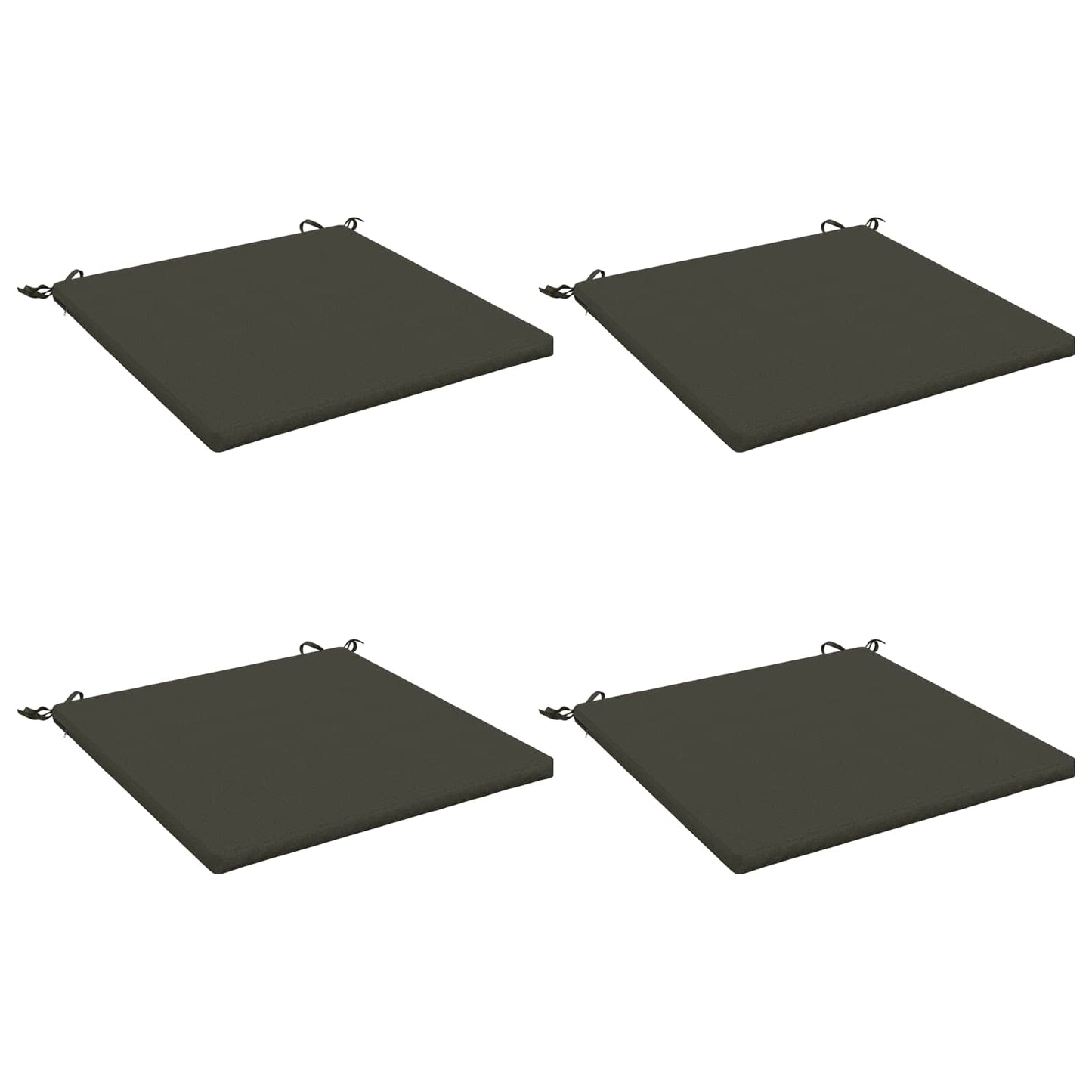 vidaXL 4-Piece Seat Cushions SOEST 4 pcs 100% Polyester Anthracite