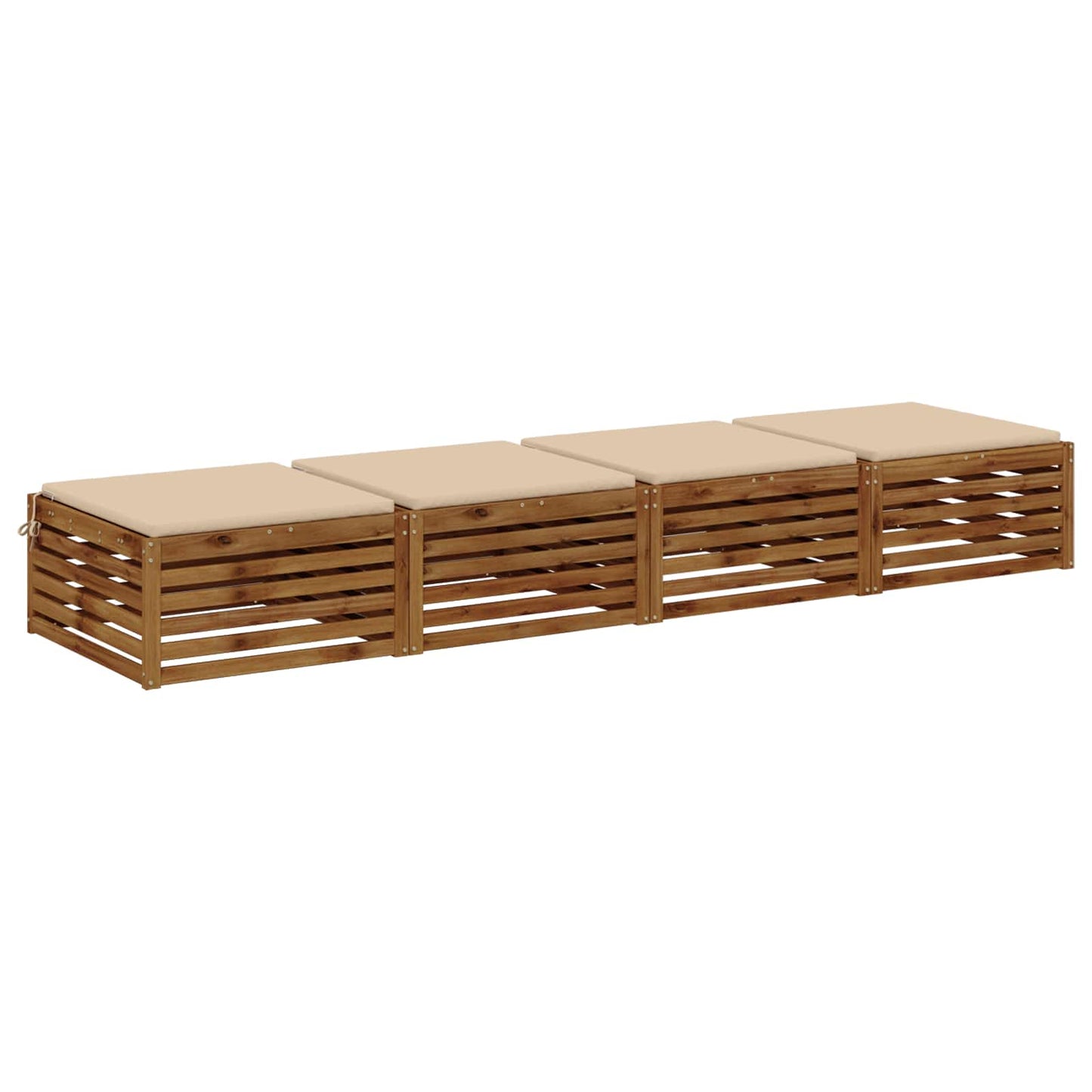 vidaXL 4-Piece Seat Cushions SOEST 4 pcs 100% Polyester Cream