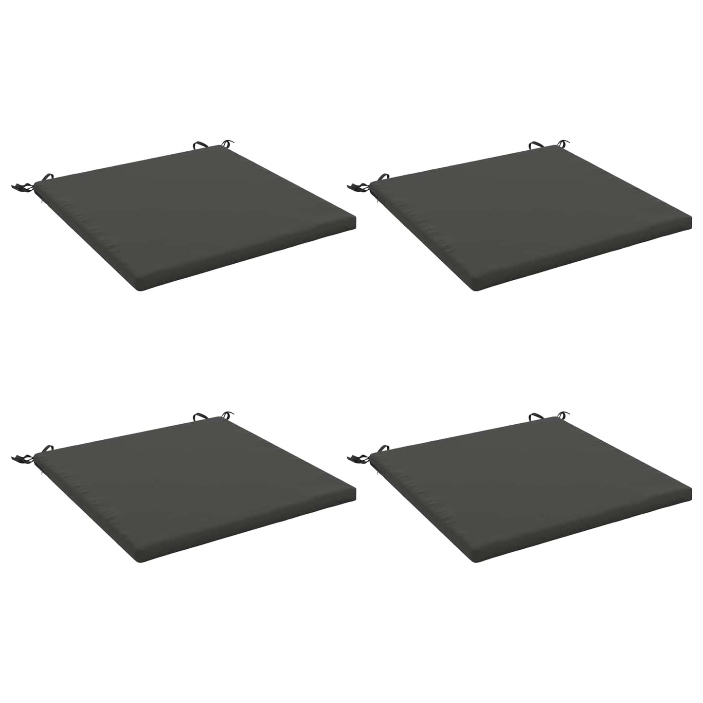vidaXL 4-Piece Seat Cushions SOEST 4 pcs 100% Polyester Anthracite