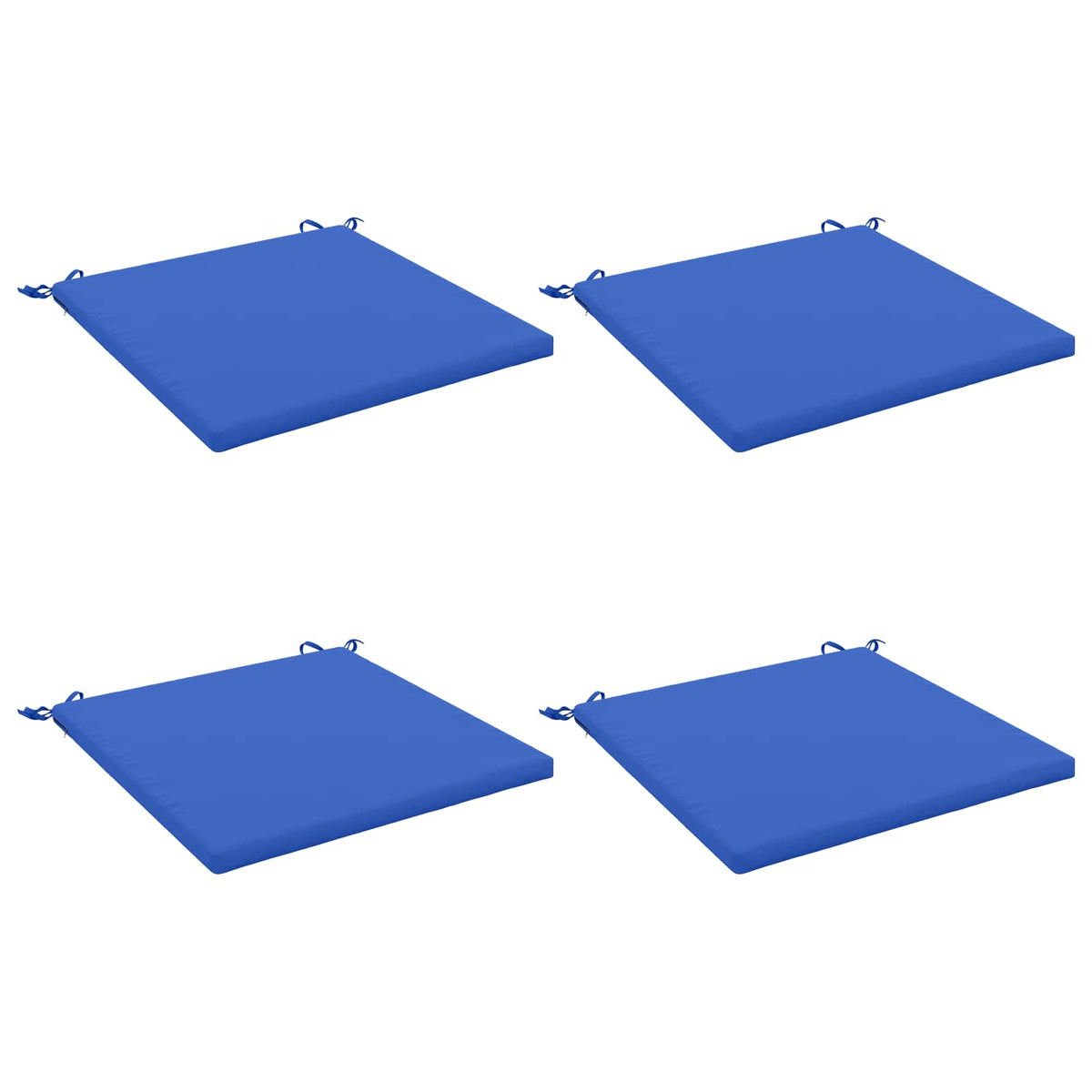 vidaXL 4-Piece Seat Cushions SOEST 4 pcs 100% Polyester Royal Blue